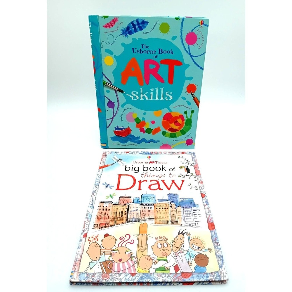 Usborne Art Ideas & Big Book of Draw Fiona Watt 2 Book Lot Paperback VG